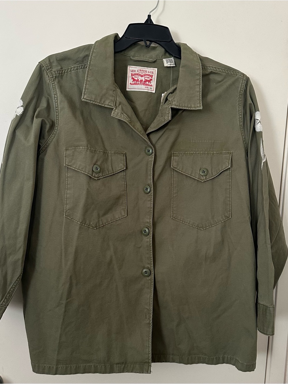 Levi's Olive Green Women's Utility Button-Front Jacket